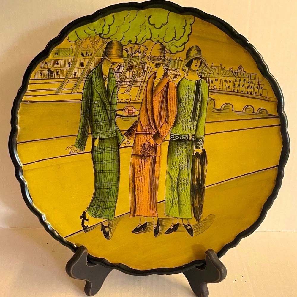 Vintage Oriental Accents Fashion Decorative Plate.